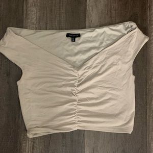 Dynamite cropped off the shoulder top